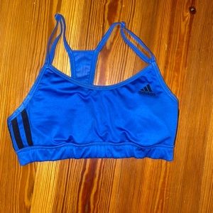 Blue Adidas sports bra